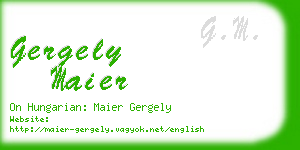 gergely maier business card